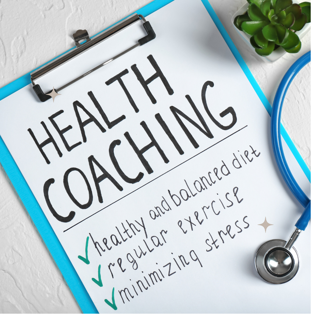 Wellness coaching creative that emphasizes a healthy diet and regular excercise