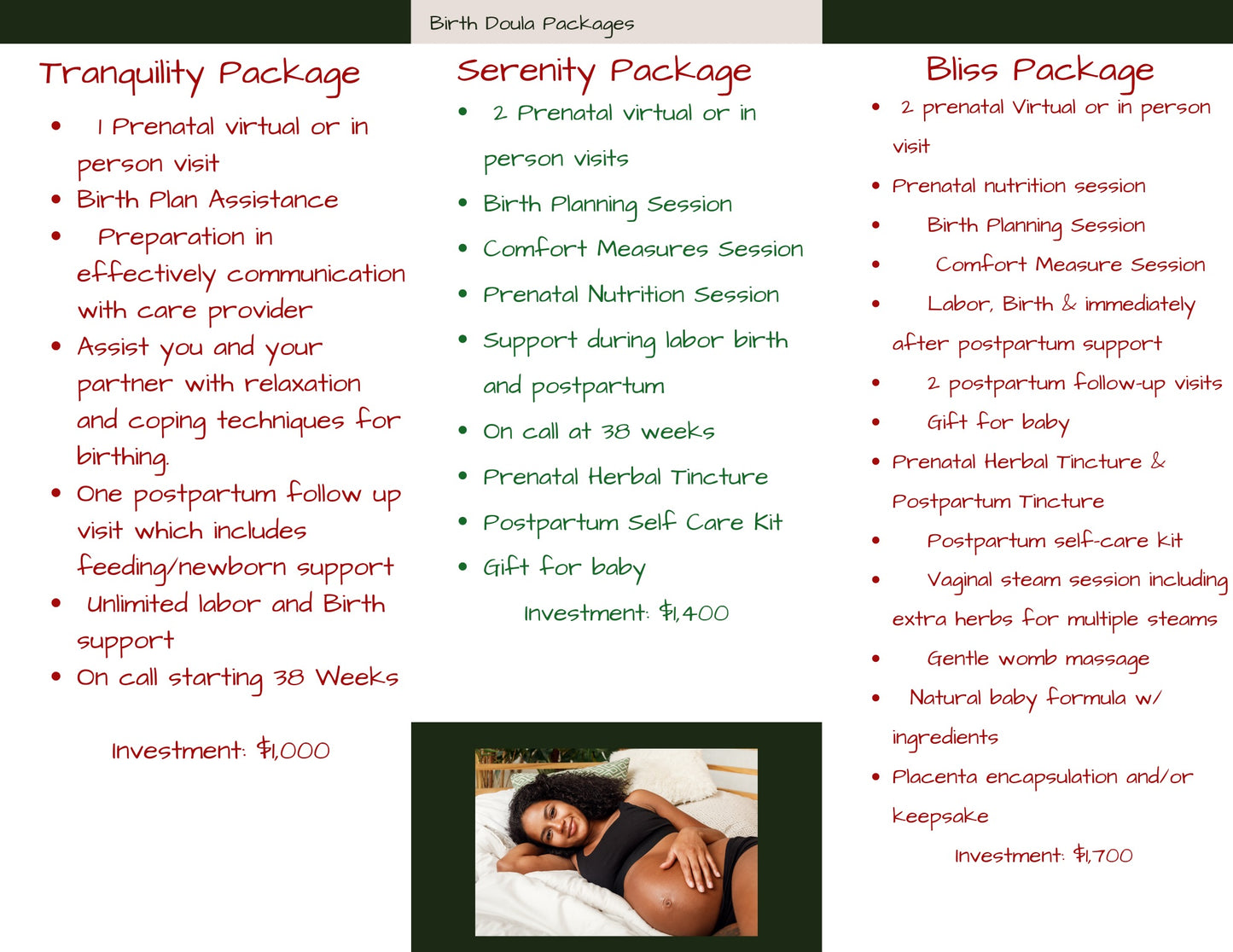 Doula Packages